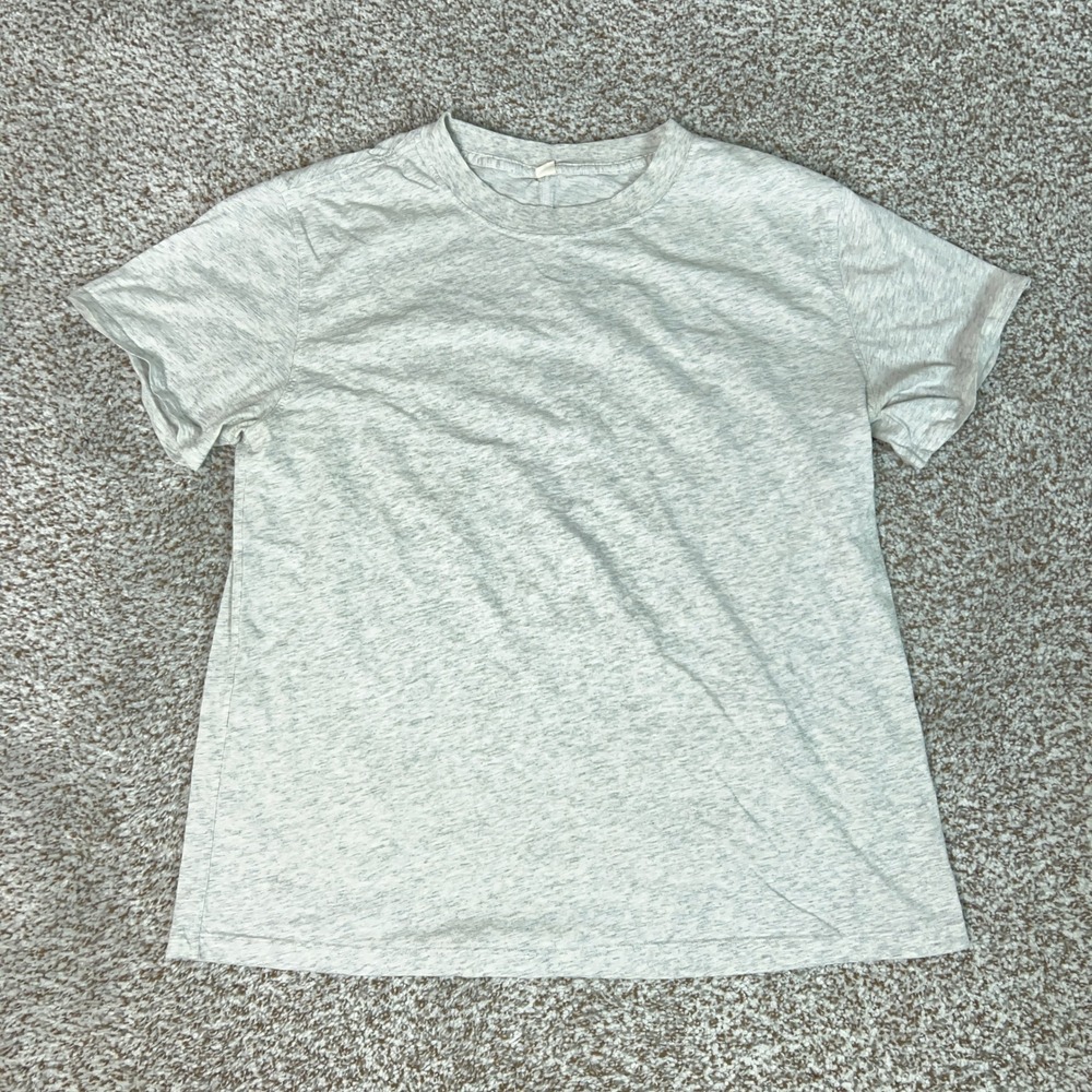 Lululemon Shirt Womens 6 Grey Casual Heathered Short Sleeve Tee Basic Workout